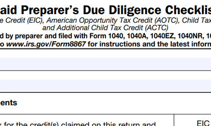 IRS Form 8867
